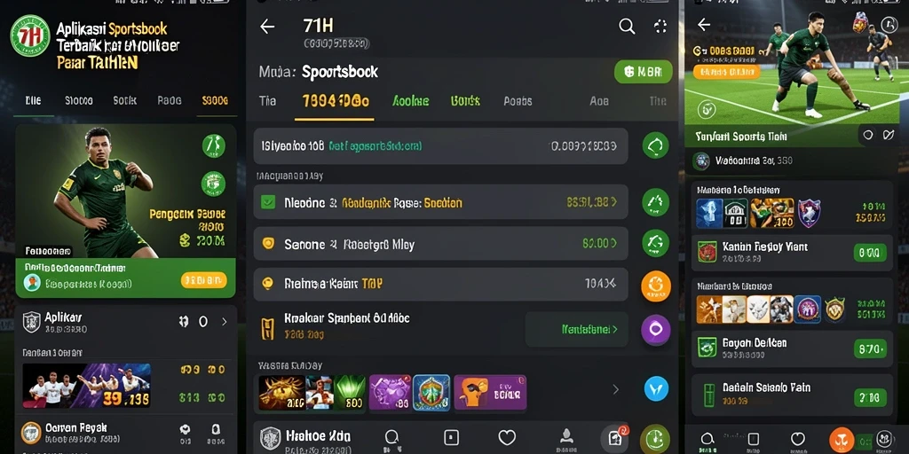 Tampilan gameplay Sportsbook saat memasang taruhan di 71H.