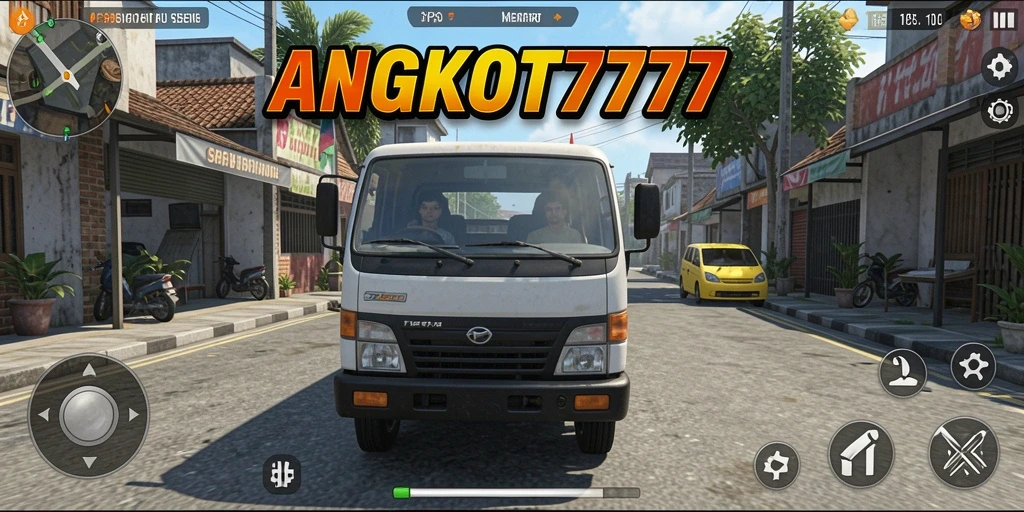 Screenshot gameplay ANGKOT777 menampilkan aksi seru di jalanan kota.