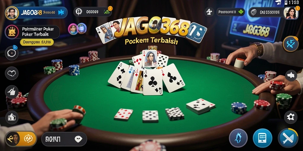 Gameplay seru JAGO368 saat pemain beraksi di meja poker.