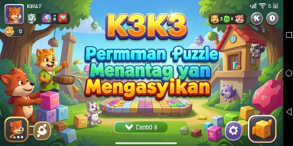 Tampilan gameplay K3K3 yang menantang dan menghibur.