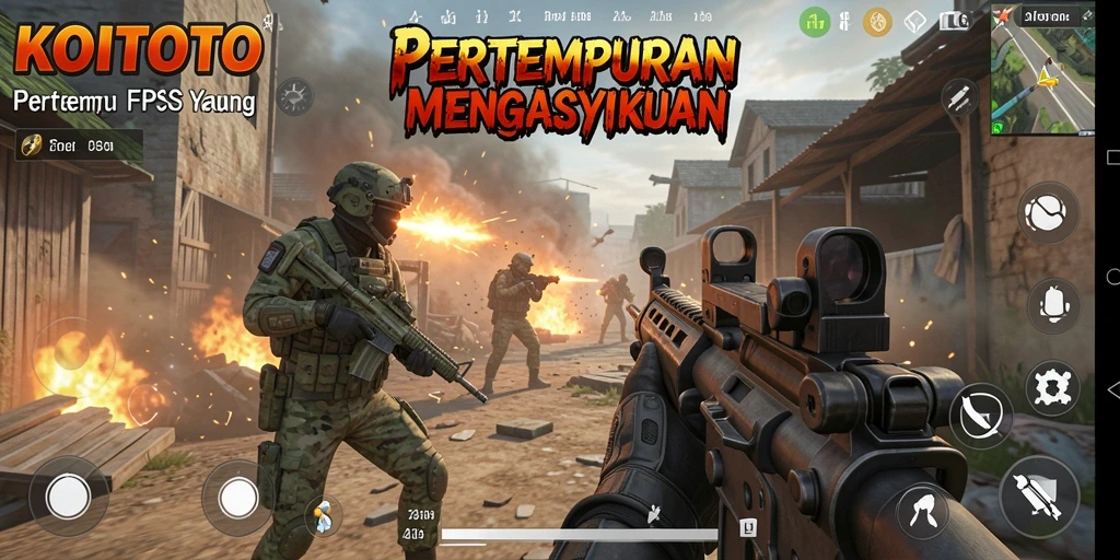 Gameplay intens KOITOTO dalam mode FPS dengan aksi seru.