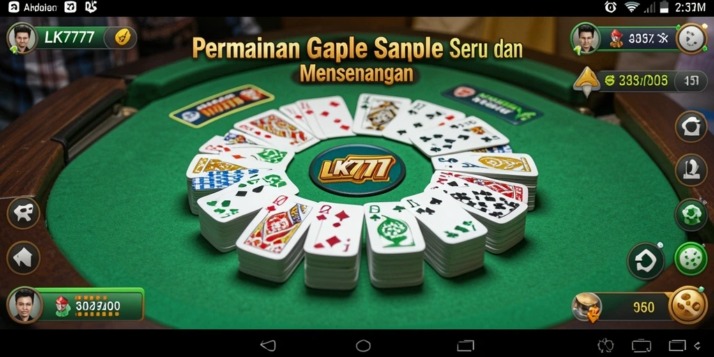 Tampilan visual menarik dari LK777 saat bermain Gaple.