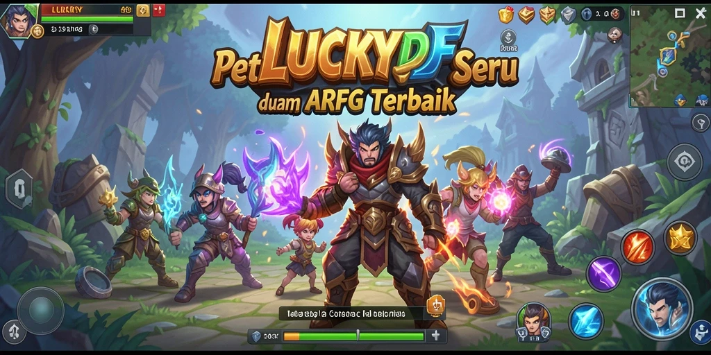 Gameplay LUCKYDF yang penuh aksi dan tantangan seru.