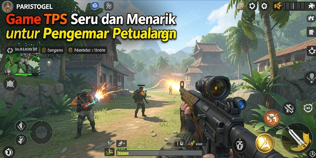 Screenshot gameplay PARISTOGEL yang menunjukkan aksi mendebarkan dalam TPS.