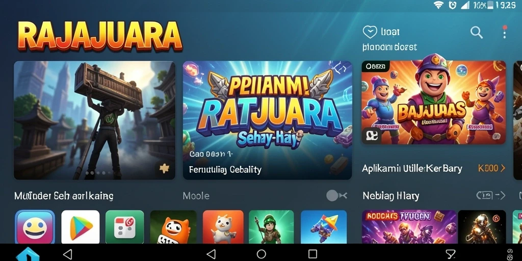 Tampilan antarmuka aplikasi RAJAJUARA yang sederhana dan intuitif.