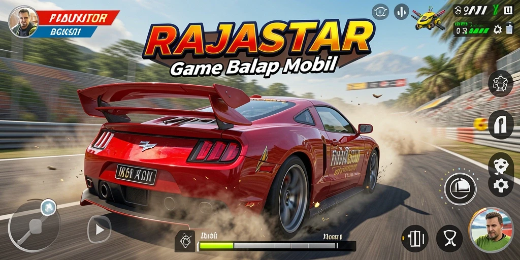 Tampilan gameplay Racing yang mendebarkan di RAJASTAR.