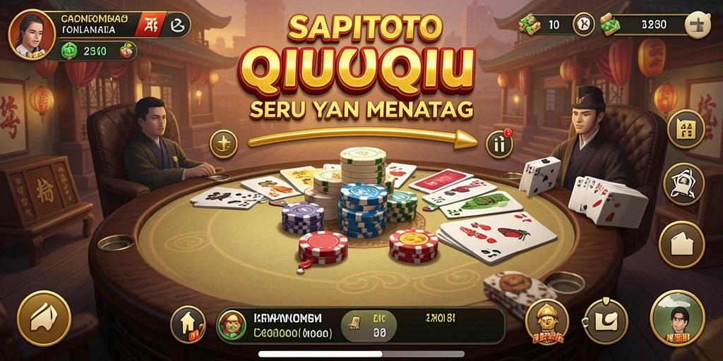 Tangkapan layar gameplay SAPITOTO yang penuh aksi QiuQiu.