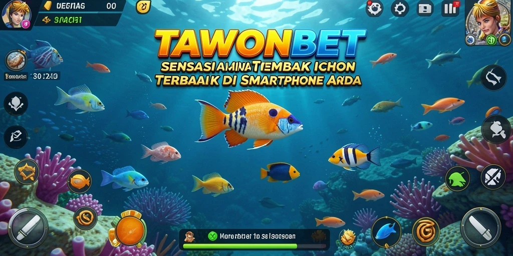 Gameplay TAWONBET yang menegangkan saat menangkap ikan di lautan.
