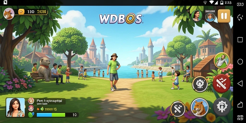 Tangkapan layar WDBOS menunjukkan gameplay santai dan menantang.