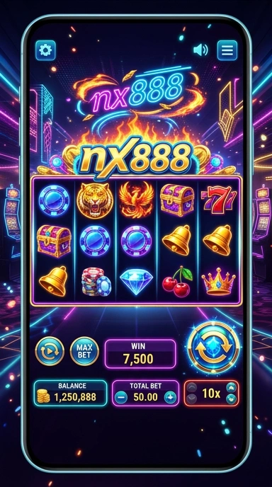 Antarmuka pengguna apk nx888 yang intuitif.